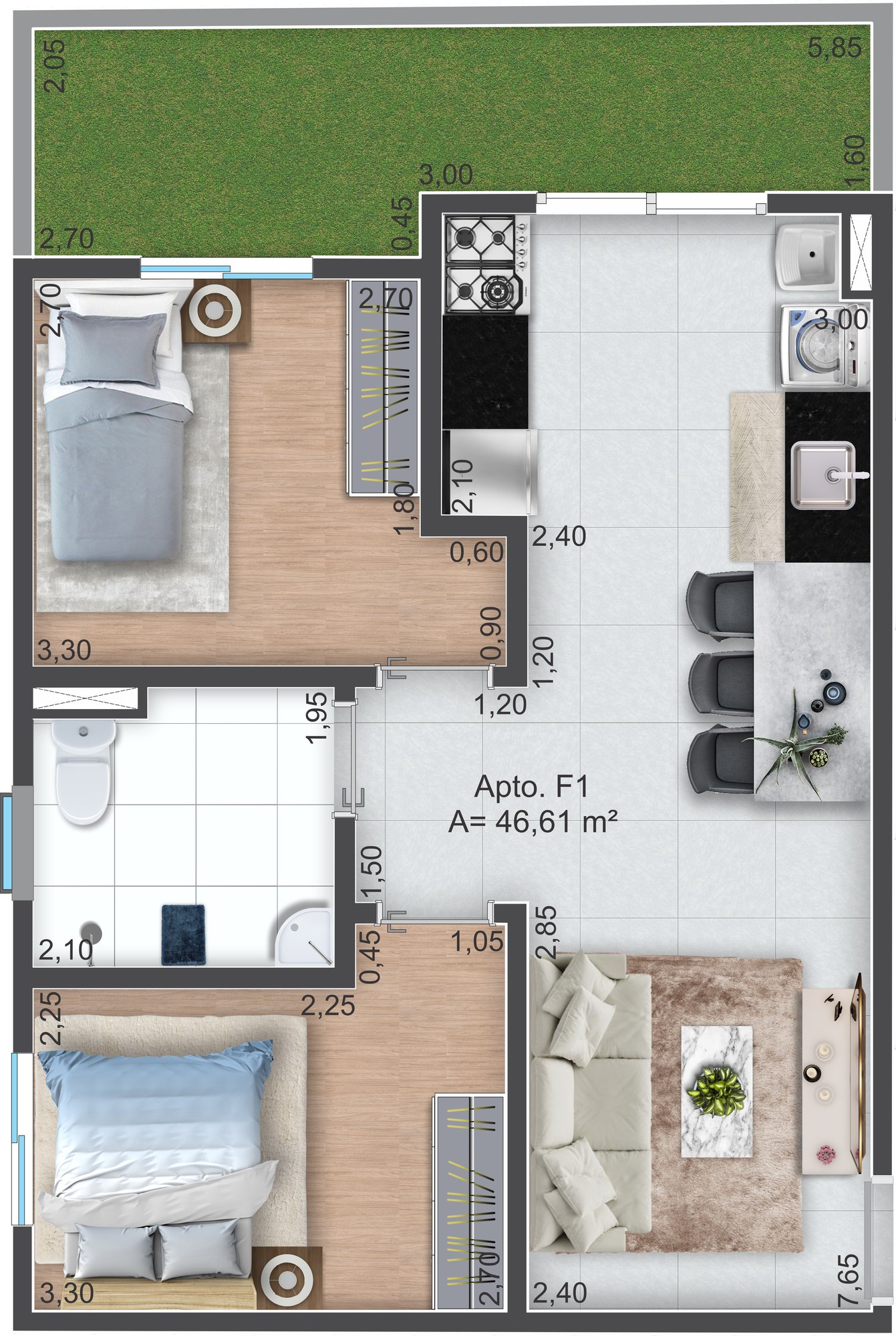 Planta Recanto Ipanema — Apartamento Final 1
