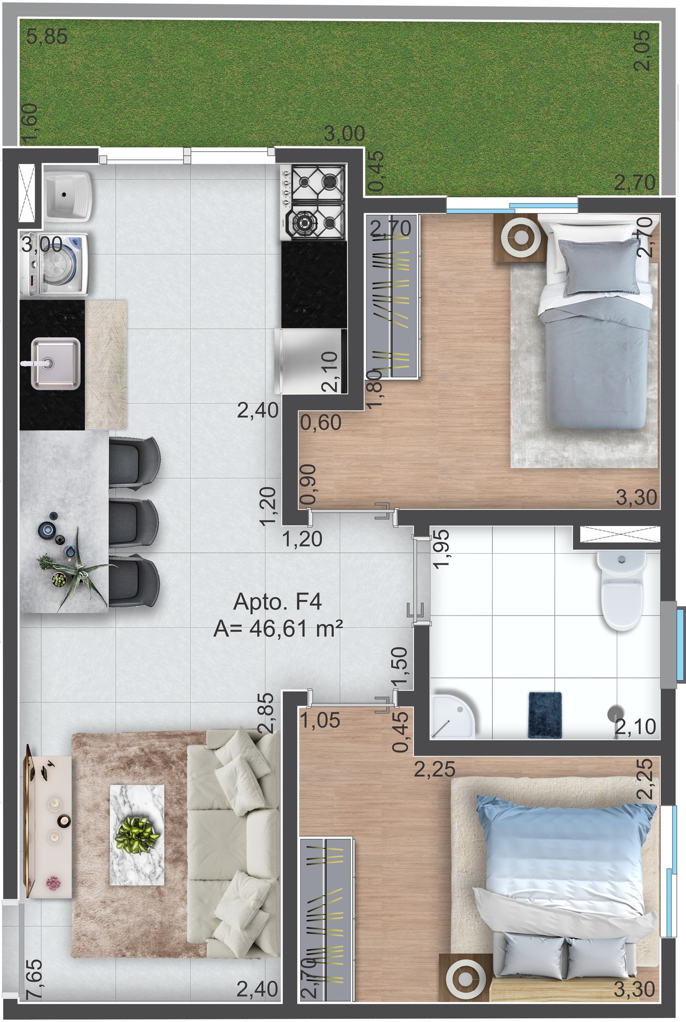 Planta Recanto Ipanema — Apartamento Final 4