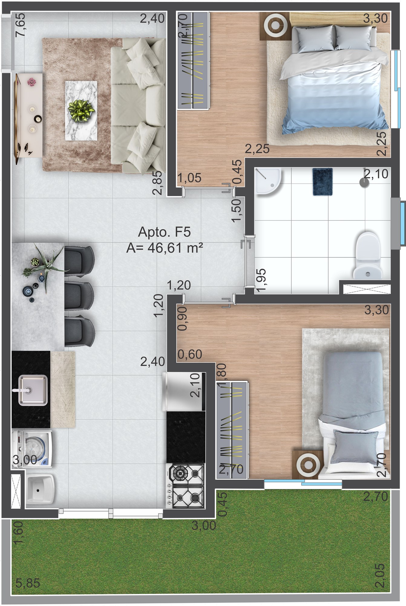 Planta Recanto Ipanema — Apartamento Final 5