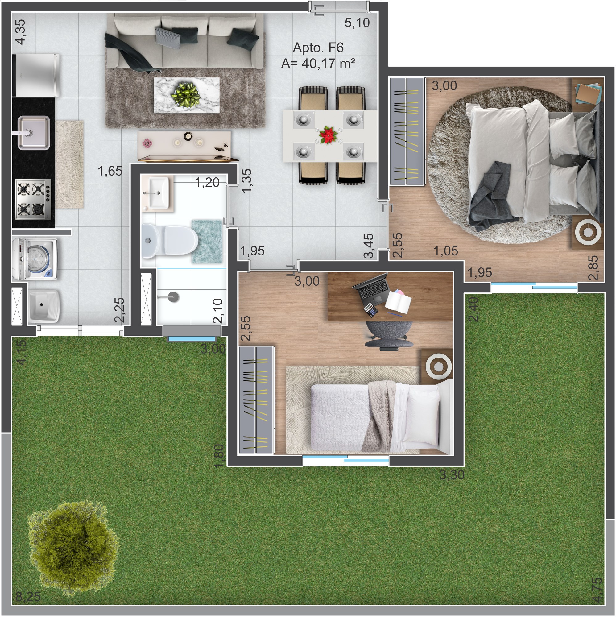 Planta Recanto Ipanema — Apartamento Final 6