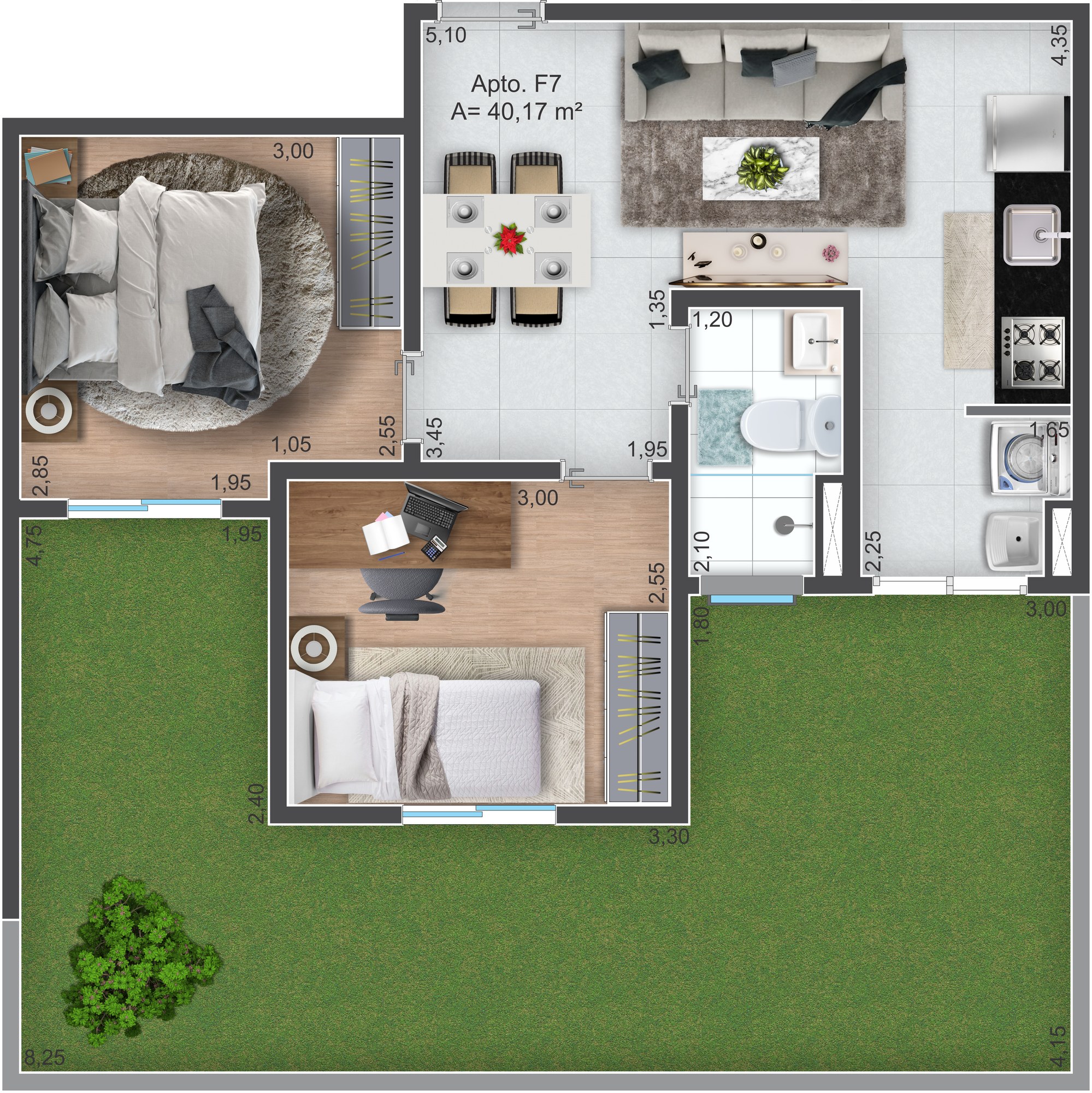 Planta Recanto Ipanema — Apartamento Final 7